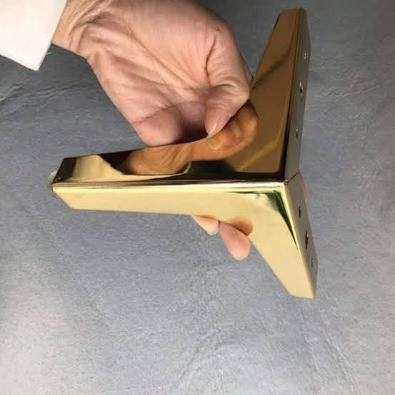 1 piece stainless steel sofa leg gold plated 5 inches - image 3